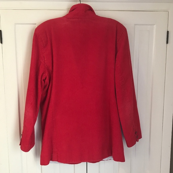 WATERMELON RED CORDUROY JACKET - Picture 5 of 5